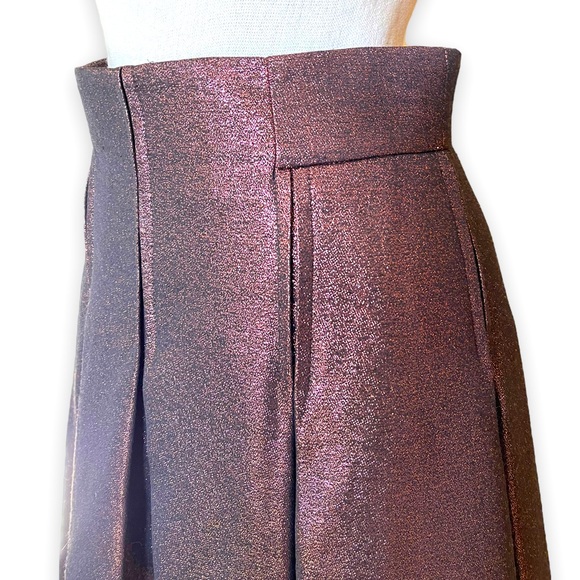 NWOT AKRIS PUNTO Iridescent Lamé Bell Skirt - Picture 5 of 10